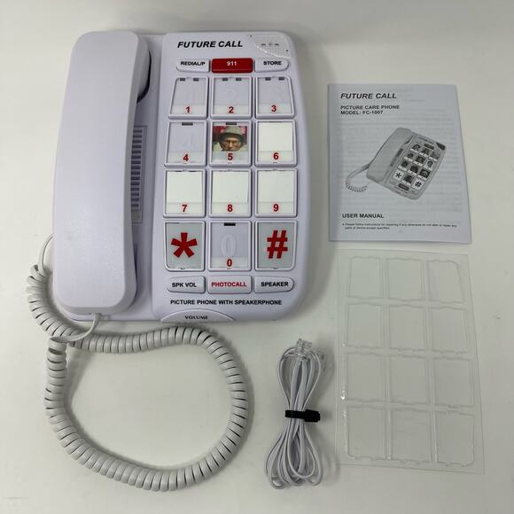 Future Call Picture Care Phone FC-1007 Dial by Photo Speakerphone Elderly Kids - Picture 2 of 11
